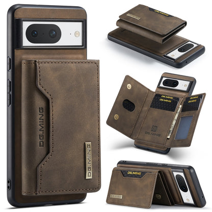 For Google Pixel 8 DG.MING M2 Series 3-Fold Multi Card Bag + Magnetic Phone Case(Coffee) by DG.MING