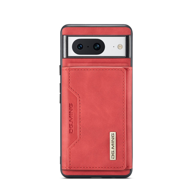 For Google Pixel 8 DG.MING M2 Series 3-Fold Multi Card Bag + Magnetic Phone Case(Red) by DG.MING