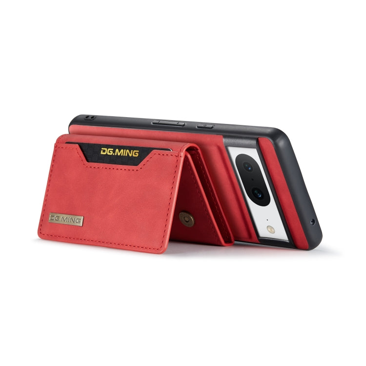For Google Pixel 8 DG.MING M2 Series 3-Fold Multi Card Bag + Magnetic Phone Case(Red) by DG.MING