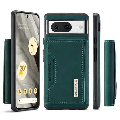 For Google Pixel 8 DG.MING M2 Series 3-Fold Multi Card Bag + Magnetic Phone Case(Green) by DG.MING