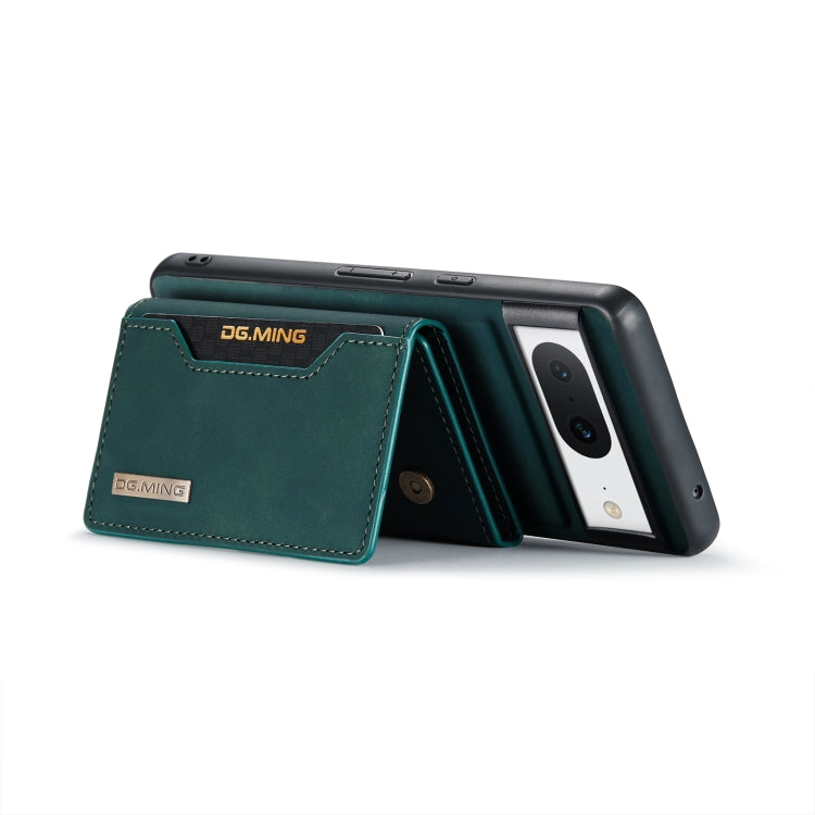 For Google Pixel 8 DG.MING M2 Series 3-Fold Multi Card Bag + Magnetic Phone Case(Green) by DG.MING