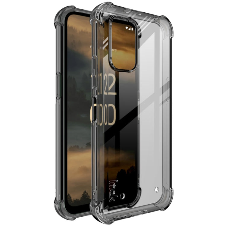For Nokia XR21 5G imak Shockproof Airbag TPU Phone Case(Transparent Black) by imak