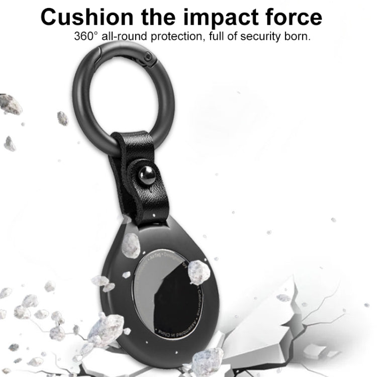 Anti-lost Tracker Positioning Alloy Protective Case For AirTag(Black) by bashfashion