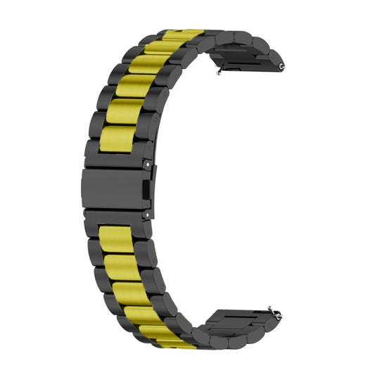 For Huawei Watch 4 / 4 Pro Three Bead Stainless Steel Watch Band(Black Gold) by bashfashion