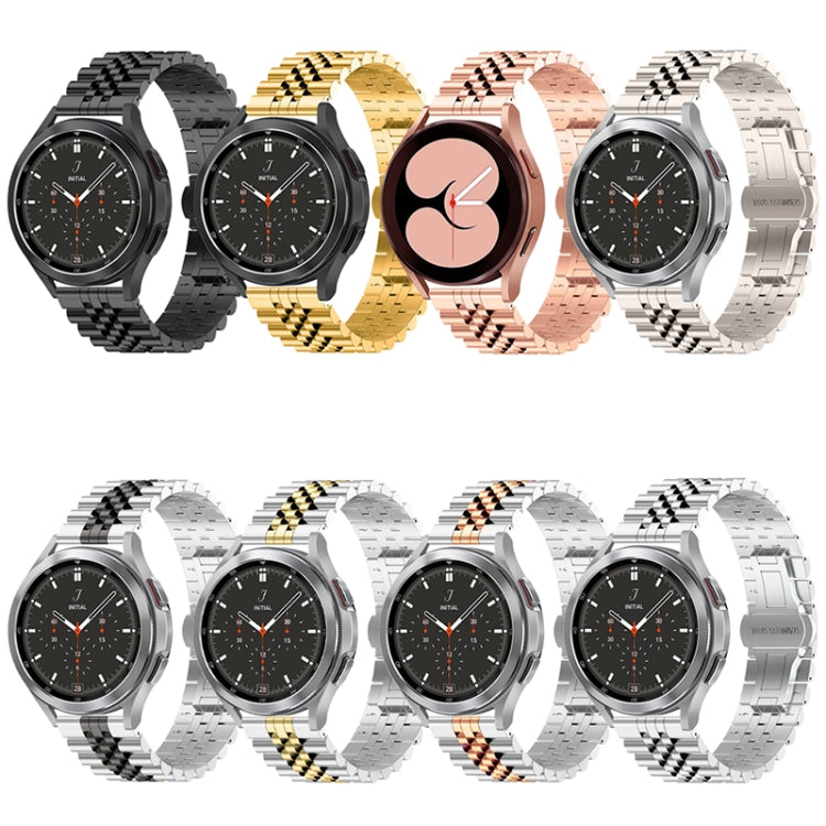 For Huawei Watch 4 / 4 Pro Five Bead Stainless Steel Watch Band(Starlight Color) by bashfashion