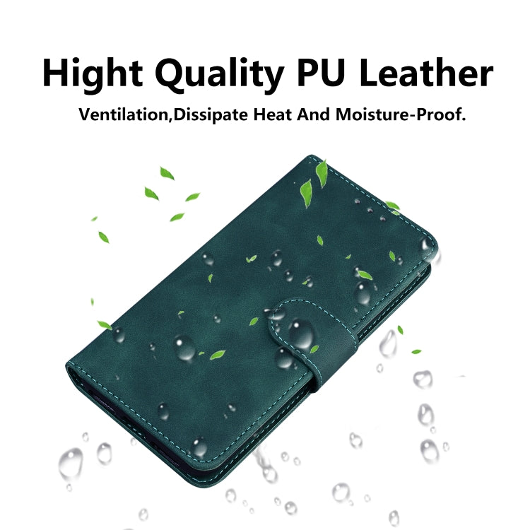 For iPhone 16e Skin Feel Pure Color Flip Leather Phone Case(Green) by bashfashion