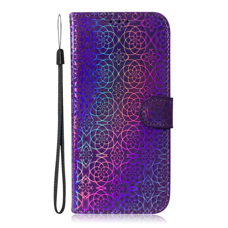 For iPhone 16e Colorful Magnetic Buckle Leather Phone Case(Purple) by bashfashion