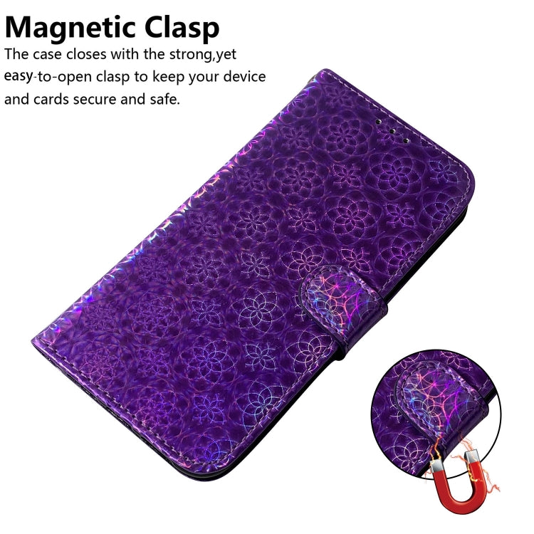 For iPhone 16e Colorful Magnetic Buckle Leather Phone Case(Purple) by bashfashion