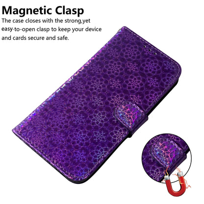 For iPhone 16e Colorful Magnetic Buckle Leather Phone Case(Purple) by bashfashion