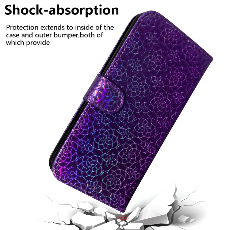 For iPhone 16e Colorful Magnetic Buckle Leather Phone Case(Purple) by bashfashion