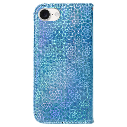 For iPhone 16e Colorful Magnetic Buckle Leather Phone Case(Blue) by bashfashion