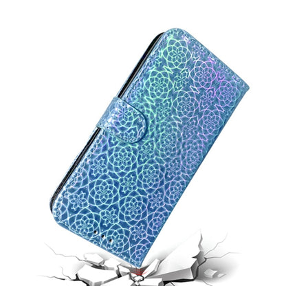 For iPhone 16e Colorful Magnetic Buckle Leather Phone Case(Blue) by bashfashion