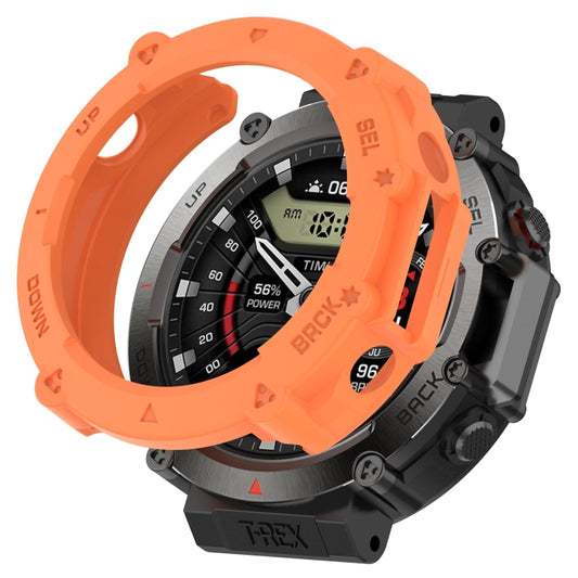For Amazfit T-Rex Ultra Armor Hollow Watch Protective Case(Orange) by bashfashion