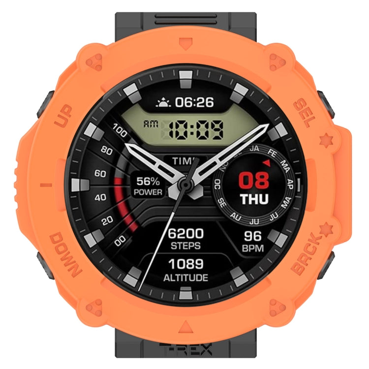 For Amazfit T-Rex Ultra Armor Hollow Watch Protective Case(Orange) by bashfashion