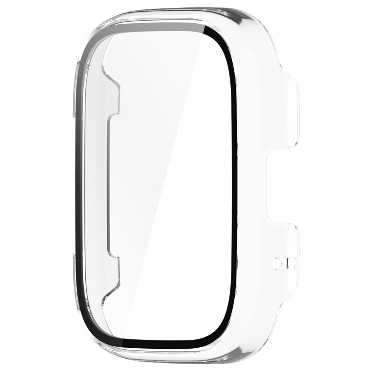 For Redmi Watch 3 Lite PC + Tempered Film Integrated Watch Protective Case(Transparent) by bashfashion
