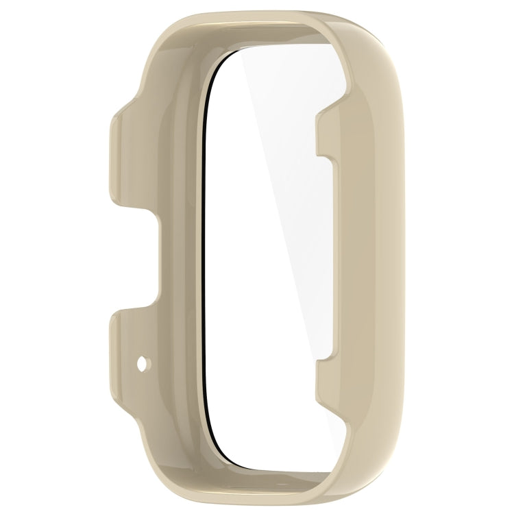 For Redmi Watch 3 Lite PC + Tempered Film Integrated Watch Protective Case(Ivory White) by bashfashion
