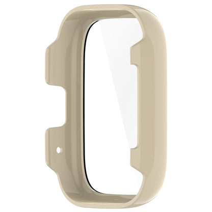 For Redmi Watch 3 Lite PC + Tempered Film Integrated Watch Protective Case(Ivory White) by bashfashion