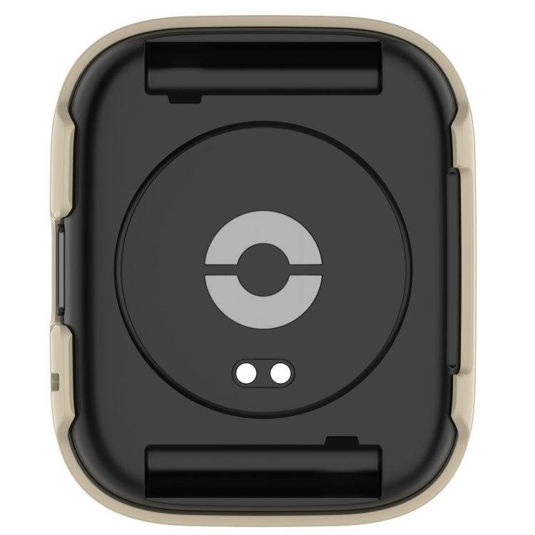 For Redmi Watch 3 Lite PC + Tempered Film Integrated Watch Protective Case(Ivory White) by bashfashion