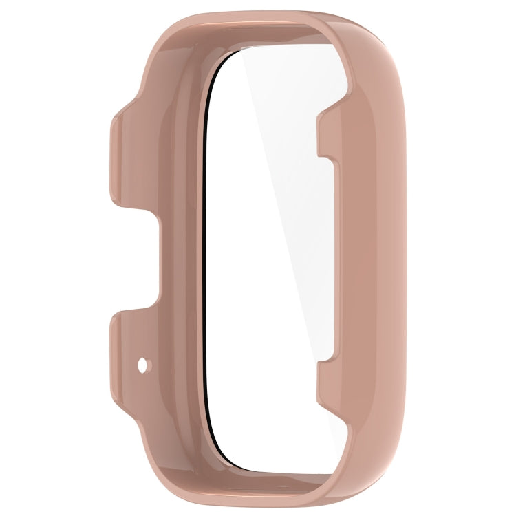 For Redmi Watch 3 Lite PC + Tempered Film Integrated Watch Protective Case(Pink) by bashfashion