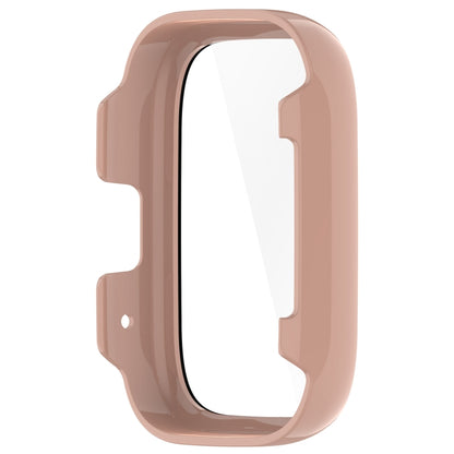 For Redmi Watch 3 Lite PC + Tempered Film Integrated Watch Protective Case(Pink) by bashfashion