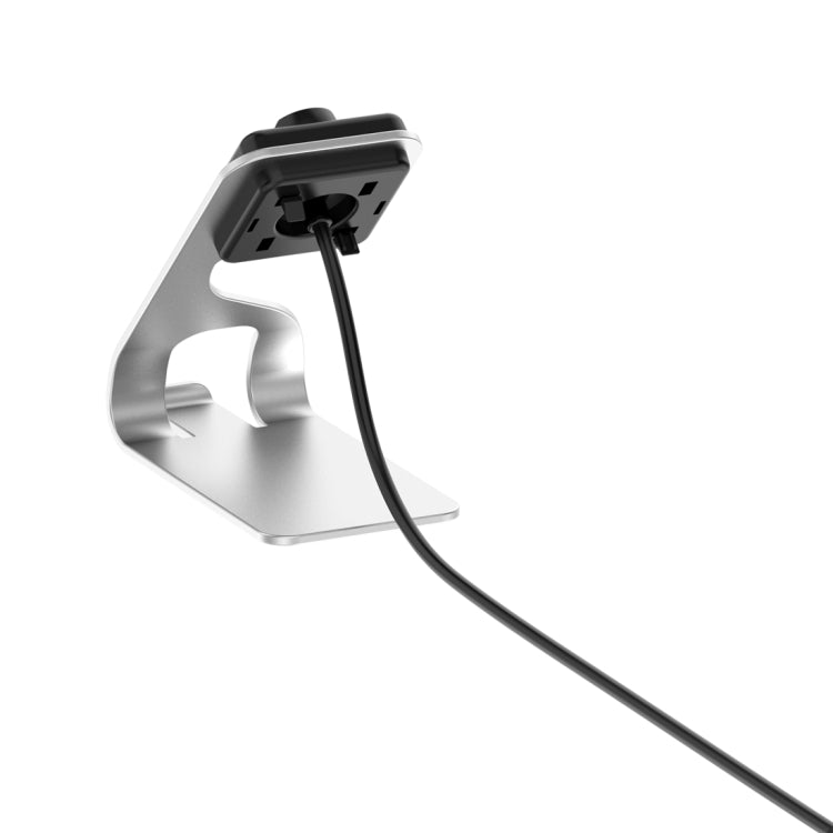 For Amazfit T-Rex Ultra Rotatable Smart Watch Charger Metal Dock Charger Bracket(Silver) by bashfashion