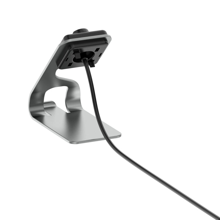 For Amazfit T-Rex Ultra Rotatable Smart Watch Charger Metal Dock Charger Bracket(Grey) by bashfashion