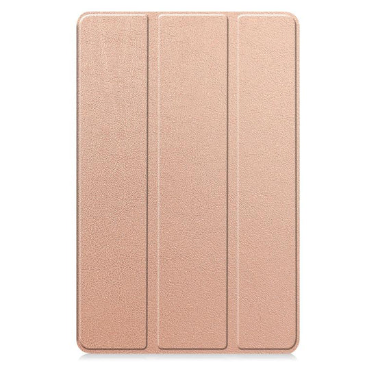For Samsung Galaxy Tab S10 FE+ Custer Pure Color 3-Fold Holder Smart Leather Tablet Case(Rose Gold) by bashfashion