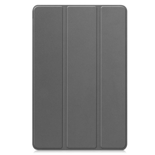 For Samsung Galaxy Tab S10 FE+ Custer Pure Color 3-Fold Holder Smart Leather Tablet Case(Grey) by bashfashion