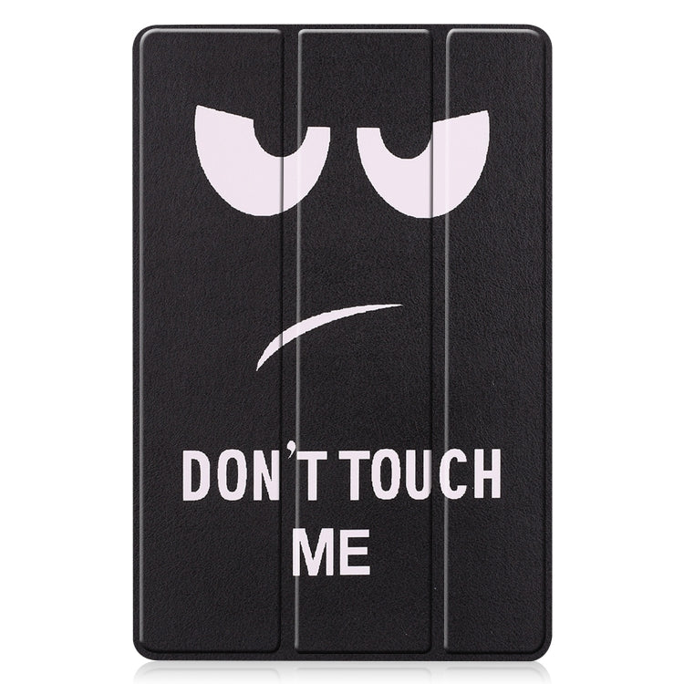For Samsung Galaxy Tab S9 Custer Painted 3-Fold Holder Smart Leather Tablet Case(Big Eye Me) by bashfashion