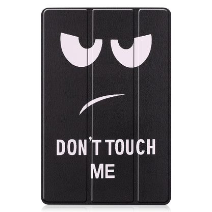 For Samsung Galaxy Tab S9 FE / S10 FE Custer Painted 3-Fold Holder Smart Leather Tablet Case(Big Eye Me) by bashfashion