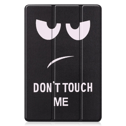 For Samsung Galaxy Tab S9 FE / S10 FE Custer Painted 3-Fold Holder Smart Leather Tablet Case(Big Eye Me) by bashfashion