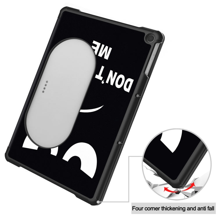 For Google Pixel Tablet Custer Painted 3-Fold Holder Smart Leather Tablet Case(Big Eye Me) by bashfashion