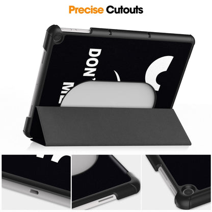 For Google Pixel Tablet Custer Painted 3-Fold Holder Smart Leather Tablet Case(Big Eye Me) by bashfashion