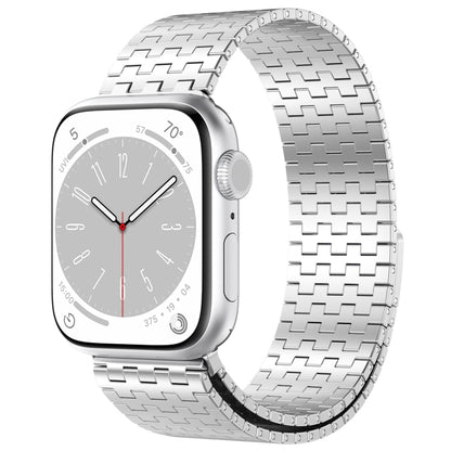 For Apple Watch SE 2022 40mm Magnetic Buckle Stainless Steel Metal Watch Band(Silver) by bashfashion