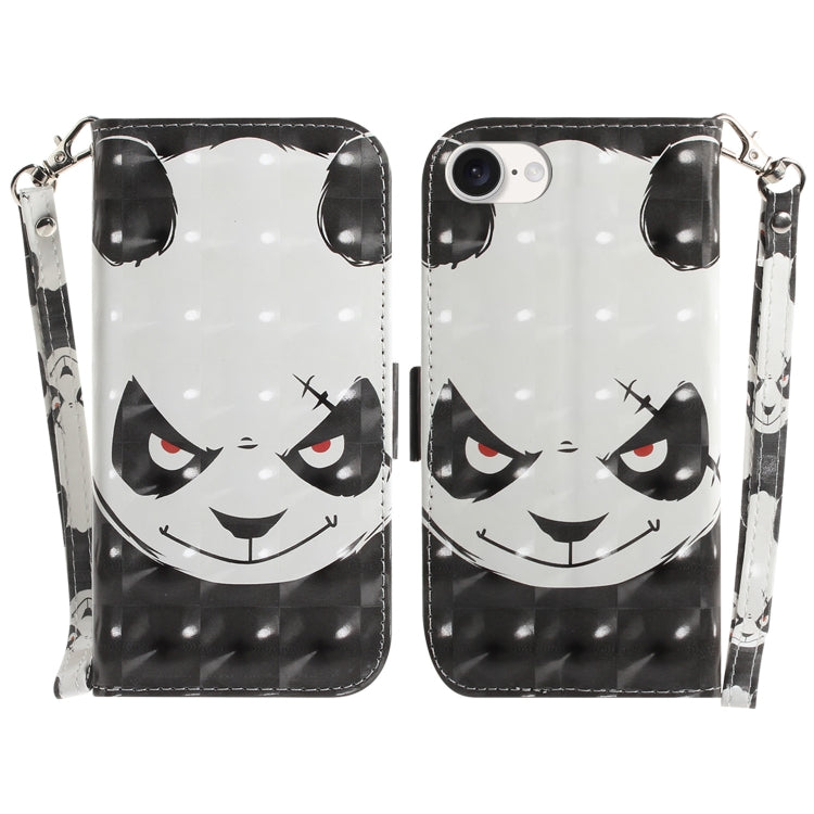 For iPhone 16e 3D Colored Horizontal Flip Leather Phone Case(Angry Bear) by bashfashion