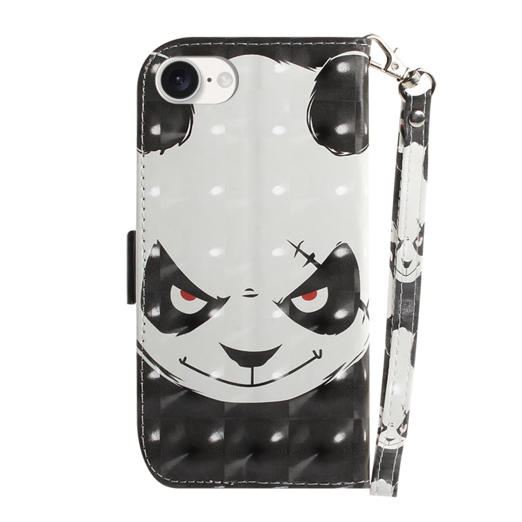 For iPhone 16e 3D Colored Horizontal Flip Leather Phone Case(Angry Bear) by bashfashion