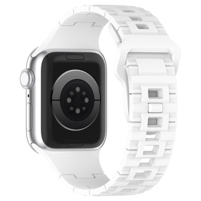 For Apple Watch Ultra 2 49mm Square Buckle Armor Style Silicone Watch Band(White) by bashfashion