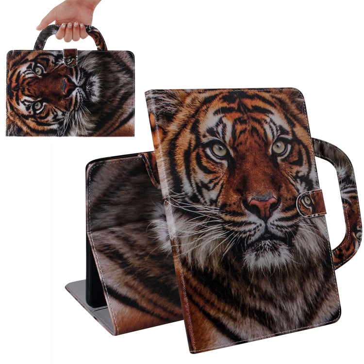 For Samsung Galaxy Tab A8.4 (2020) 3D Colored Drawing Horizontal Flip Leather Case with Holder & Card Slot & Wallet & Handle(Siberian Tiger) by bashfashion
