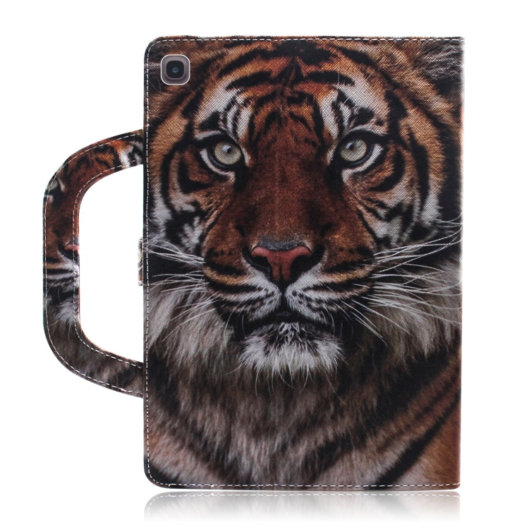 For Samsung Galaxy Tab A8.4 (2020) 3D Colored Drawing Horizontal Flip Leather Case with Holder & Card Slot & Wallet & Handle(Siberian Tiger) by bashfashion