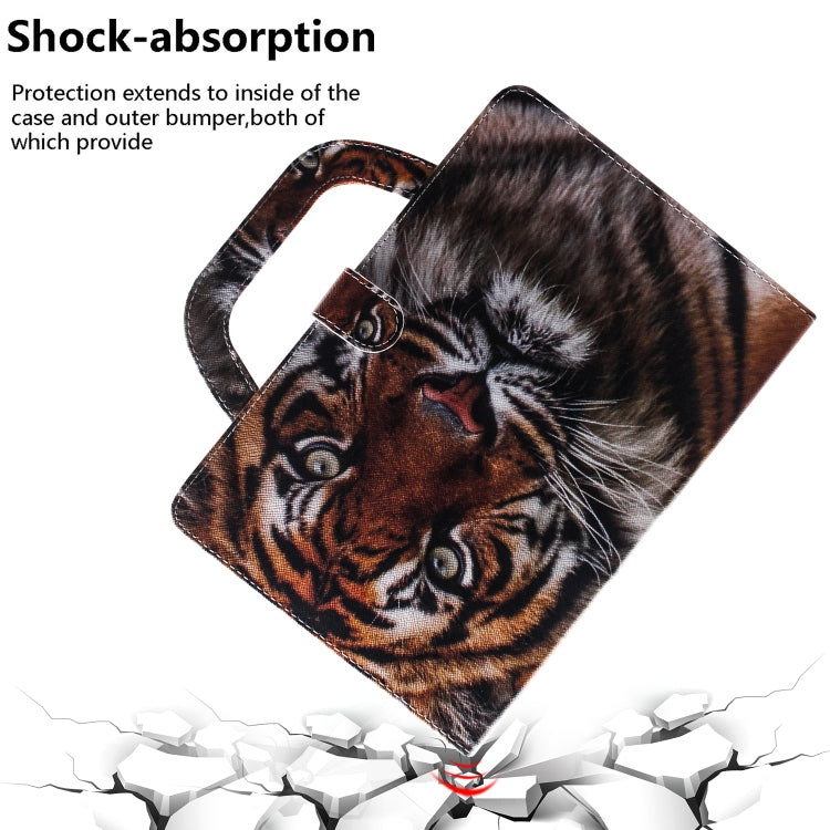 For Samsung Galaxy Tab A8.4 (2020) 3D Colored Drawing Horizontal Flip Leather Case with Holder & Card Slot & Wallet & Handle(Siberian Tiger) by bashfashion