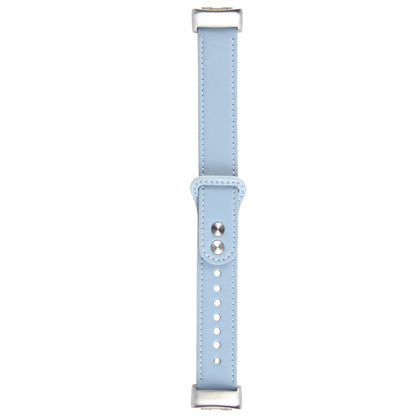 For Fitbit Charge 5 PU Leather Replacement Watch Band(Blue) by bashfashion