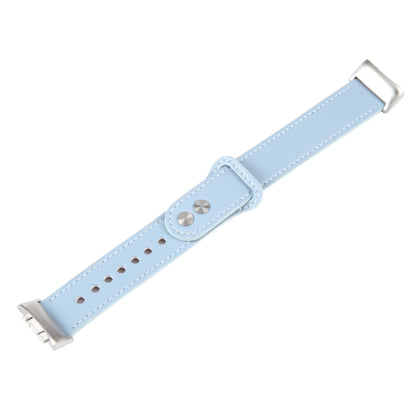 For Fitbit Charge 5 PU Leather Replacement Watch Band(Blue) by bashfashion