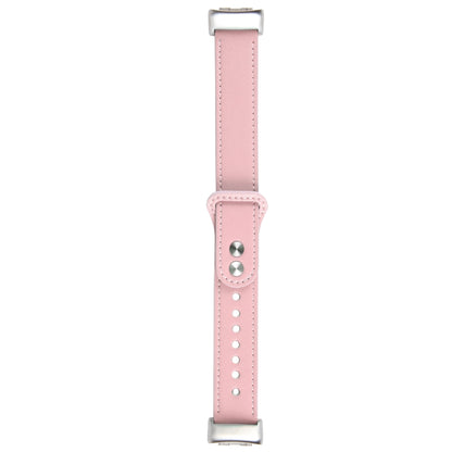 For Fitbit Charge 5 PU Leather Replacement Watch Band(Pink) by bashfashion