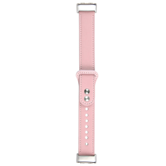 For Fitbit Charge 5 PU Leather Replacement Watch Band(Pink) by bashfashion