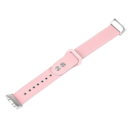 For Fitbit Charge 5 PU Leather Replacement Watch Band(Pink) by bashfashion