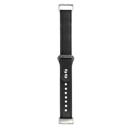 For Fitbit Charge 5 PU Leather Replacement Watch Band(Black) by bashfashion