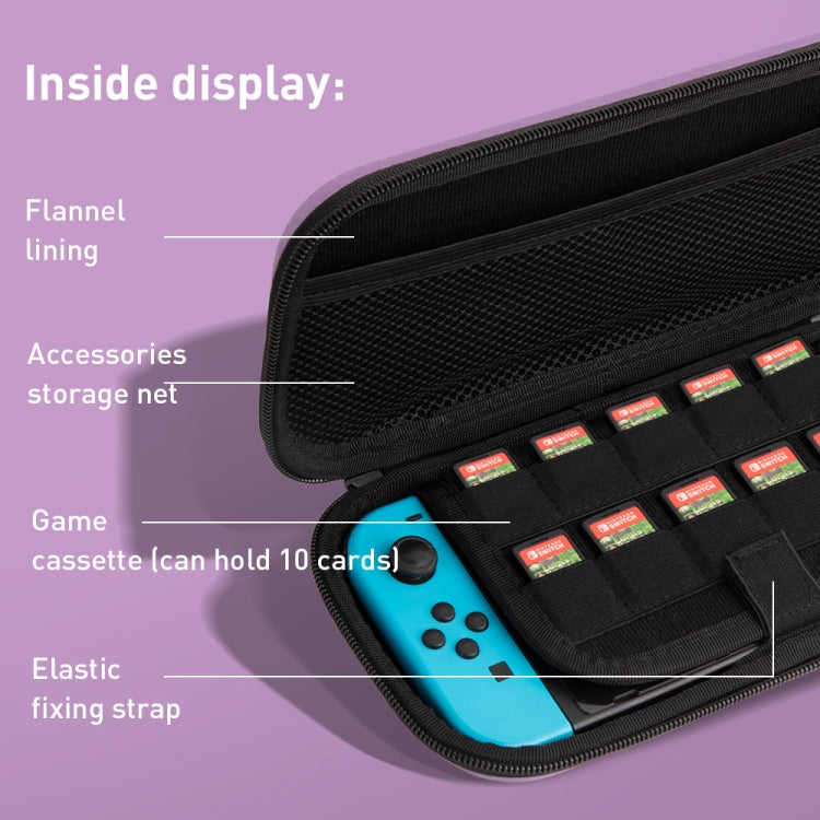 For Nintendo Switch Game Console Dragon Claw Pattern Storage Bag(Purple) by bashfashion