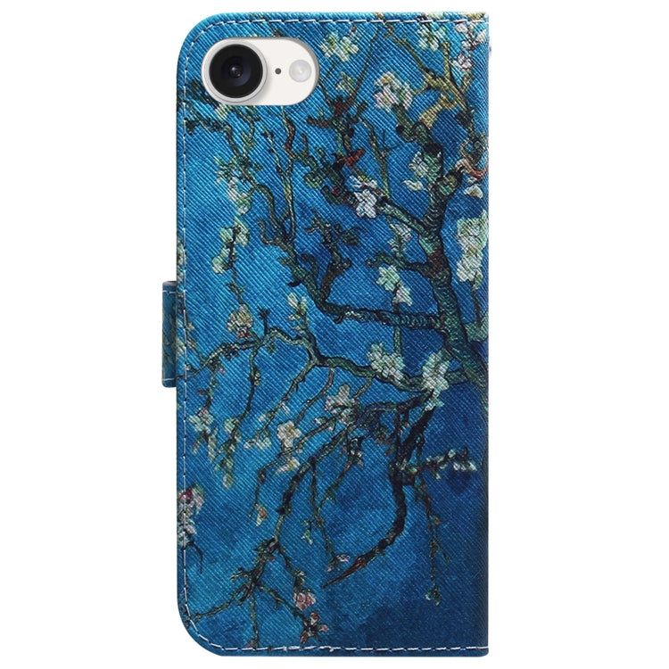 For iPhone 16e Coloured Drawing Flip Leather Phone Case(Apricot) by bashfashion