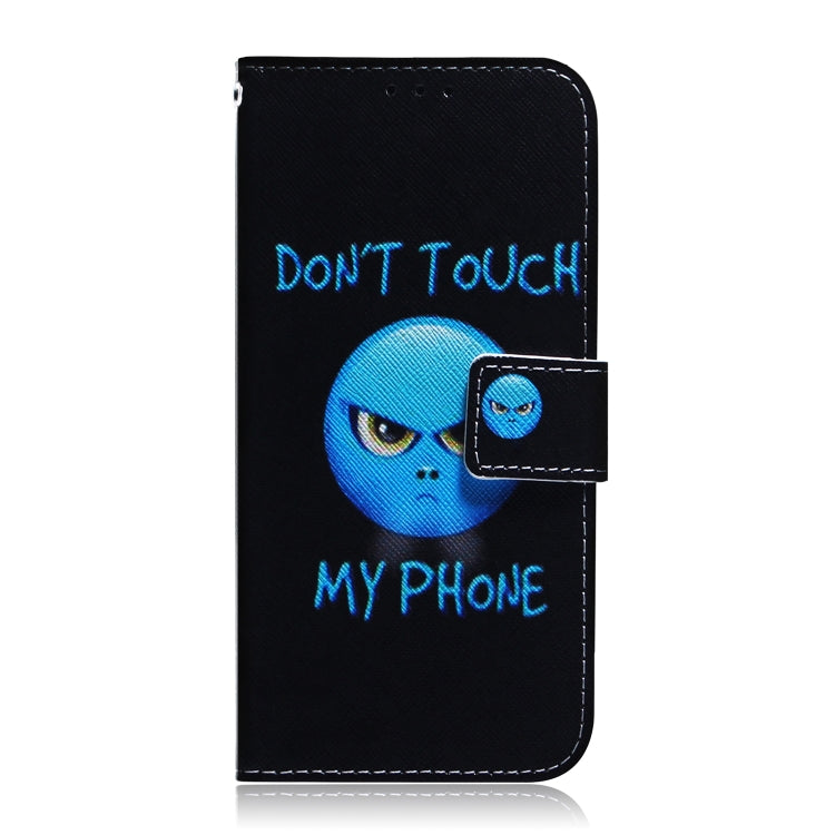 For iPhone 16e Coloured Drawing Flip Leather Phone Case(Anger) by bashfashion