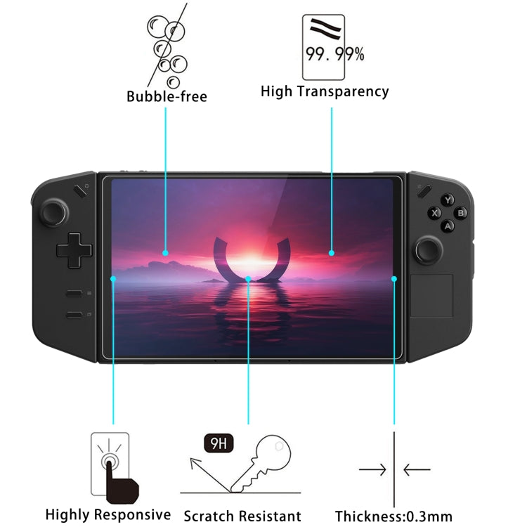 For Lenovo Legion Go/HEADWOLF Titan 8.8 9H 0.3mm Explosion-proof Tempered Glass Film by bashfashion